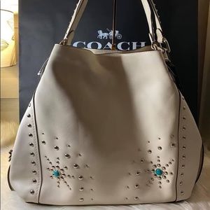 57110 - Coach Edie Shoulder Bag 42 with Western Rivets